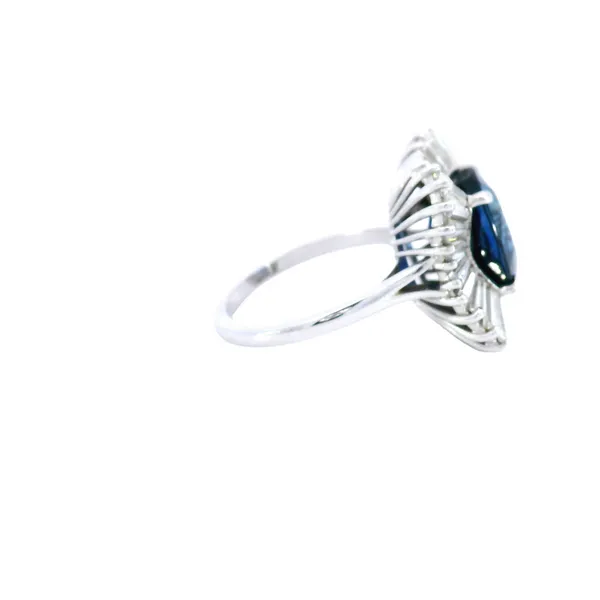 Platinum Sapphire Ballerina Ring Image 4 Carroll's Jewelers Fort Lauderdale, FL