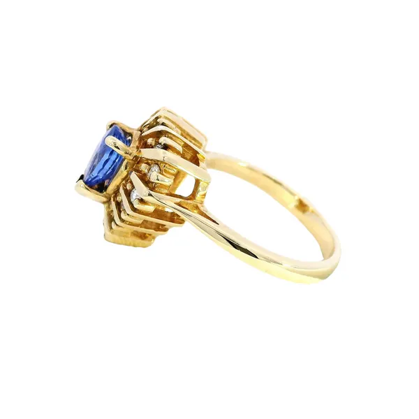 14K Yellow Gold Tanzanite & Diamond Fashion Ring Image 2 Carroll's Jewelers Fort Lauderdale, FL