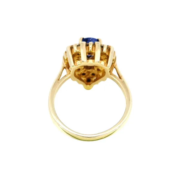 14K Yellow Gold Tanzanite & Diamond Fashion Ring Image 3 Carroll's Jewelers Fort Lauderdale, FL