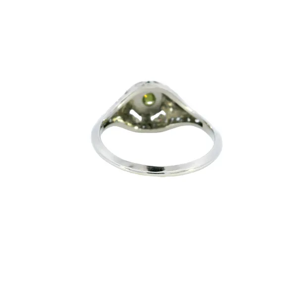 14K White Gold Green Diamond Ring Image 3 Carroll's Jewelers Fort Lauderdale, FL