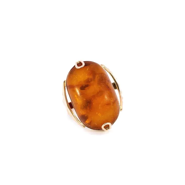 14K Rose Gold & Amber Antique Ring Carroll's Jewelers Fort Lauderdale, FL