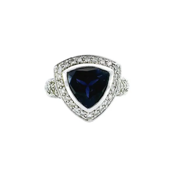 18K White Gold Iolite & Diamond Ring Carroll's Jewelers Fort Lauderdale, FL