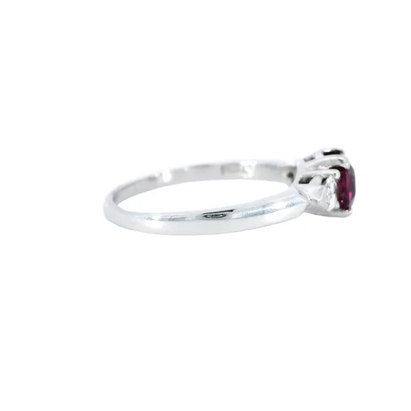 Platinum Ruby & Diamond Ring Image 4 Carroll's Jewelers Fort Lauderdale, FL