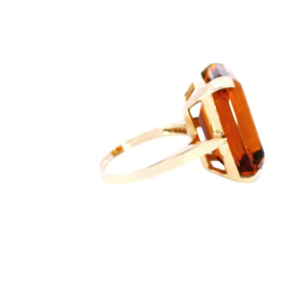 14K Yellow Gold Citrine Cocktail Ring Image 4 Carroll's Jewelers Fort Lauderdale, FL