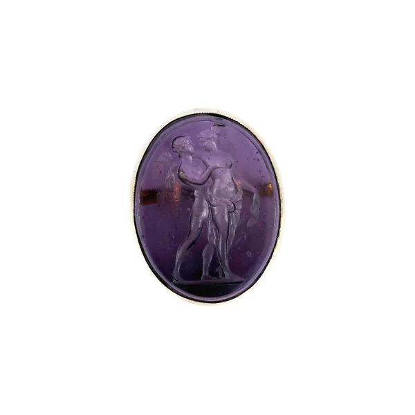 14K Yellow Gold Amethyst Intaglio Ring Carroll's Jewelers Fort Lauderdale, FL