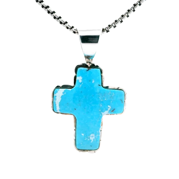 Sterling Silver Turquoise Cross Pendant Carroll's Jewelers Fort Lauderdale, FL
