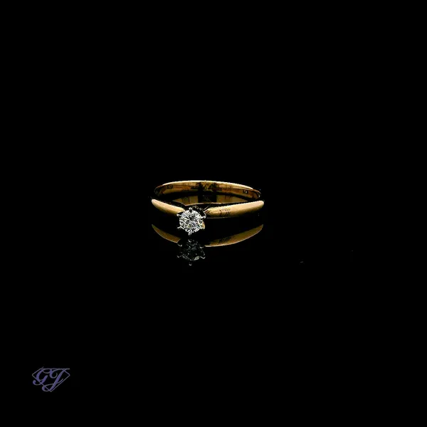 14K Yellow Gold 0.20ct Diamond Engagement/Promise Ring Image 3 Geneva Jewelry Riverside, CA
