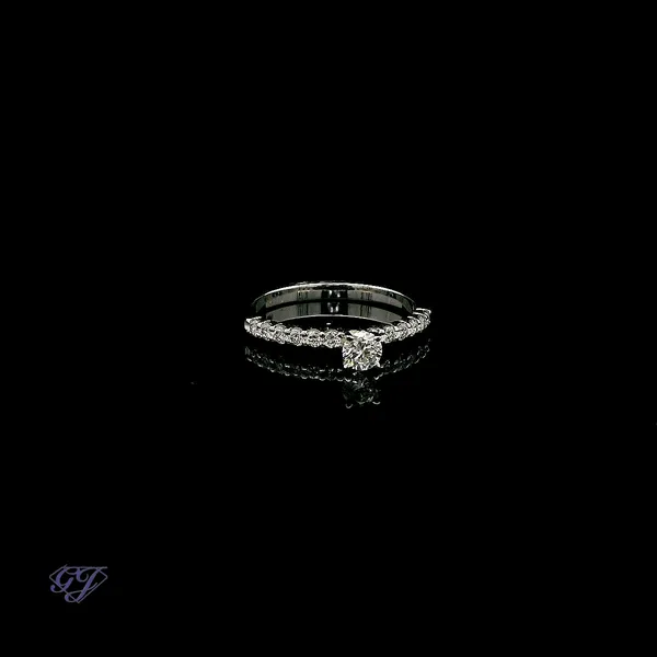 14K White Gold 0.20ct Diamond Engagement/Promise Ring Image 2 Geneva Jewelry Riverside, CA