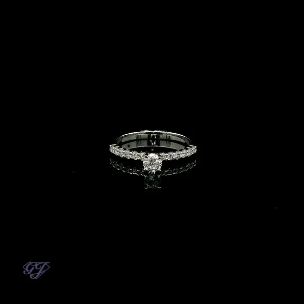 14K White Gold 0.20ct Diamond Engagement/Promise Ring Geneva Jewelry Riverside, CA