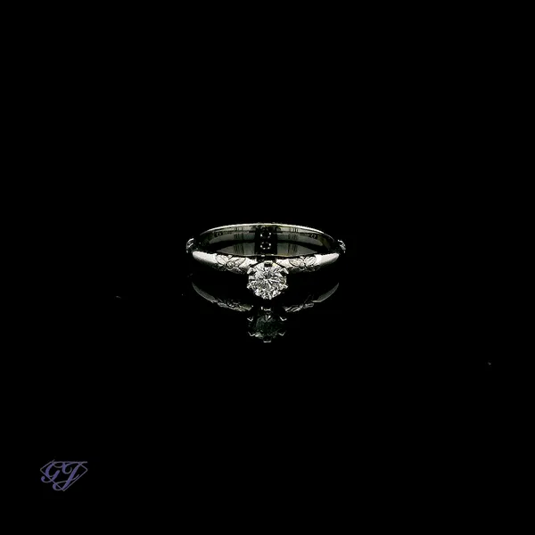 18K White Gold 0.25ct Diamond Engagement/Promise Ring Geneva Jewelry Riverside, CA