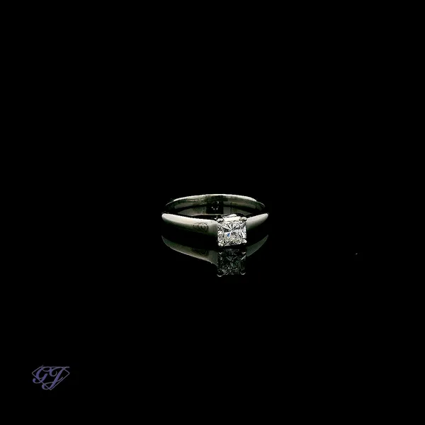 Platinum 0.53ct Diamond Engagement Ring Image 2 Geneva Jewelry Riverside, CA
