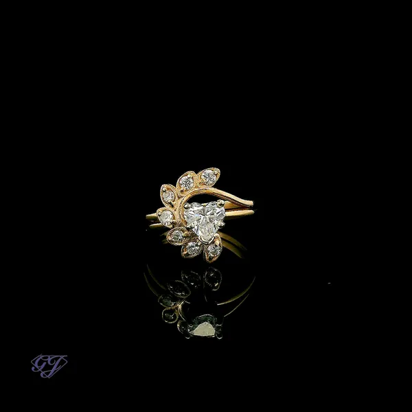 14K Yellow Gold 0.72ct Diamond Engagement Ring Geneva Jewelry Riverside, CA