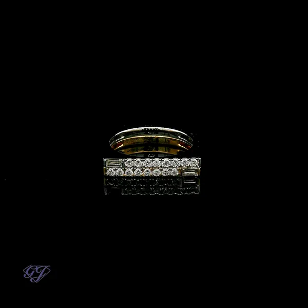 18K Two-Tone 0.39ct Diamond Square Ring Geneva Jewelry Riverside, CA