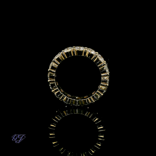 14K Yellow Gold Lab-Grown Diamond Eternity Band 4.00ctw Image 2 Geneva Jewelry Riverside, CA