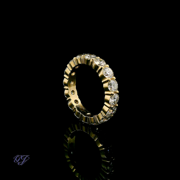 14K Yellow Gold Lab-Grown Diamond Eternity Band 4.00ctw Geneva Jewelry Riverside, CA