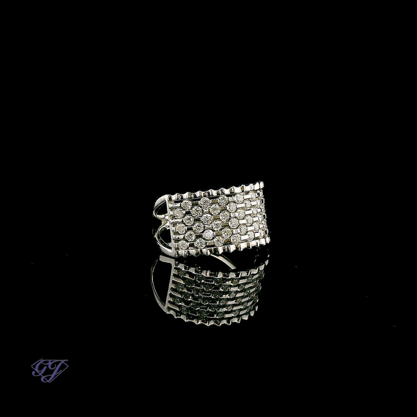 18K White Gold Diamond Cocktail Ring - .80ctw Image 2 Geneva Jewelry Riverside, CA