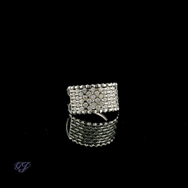 18K White Gold Diamond Cocktail Ring - .80ctw Geneva Jewelry Riverside, CA
