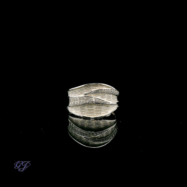 18K White Gold Diamond Cocktail Ring - .19ctw Geneva Jewelry Riverside, CA