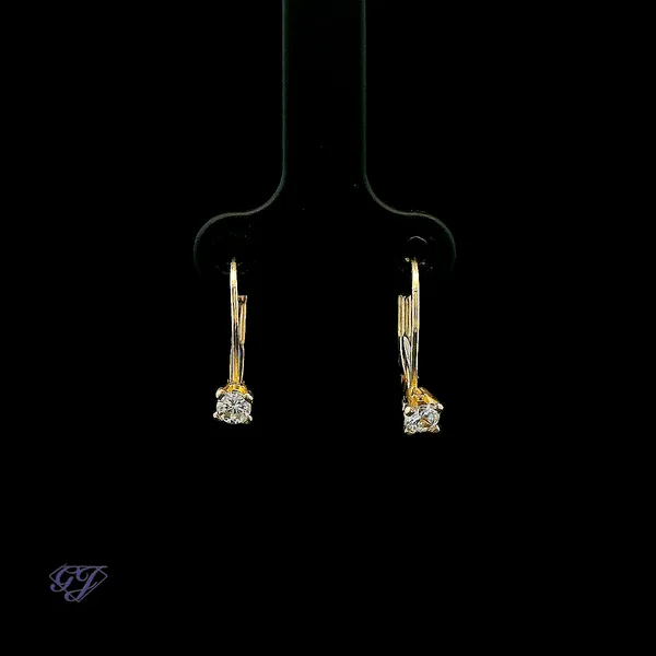 14K Yellow Gold 0.24ct Diamond Drop Earrings Geneva Jewelry Riverside, CA