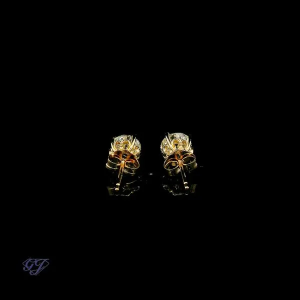 14K Yellow Gold 1.65ctw Natural Diamond Stud Earrings Image 3 Geneva Jewelry Riverside, CA