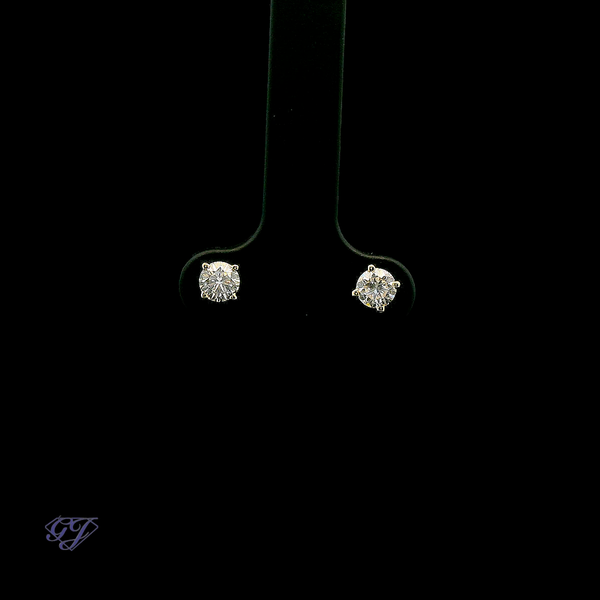 14K Yellow Gold Lab-Grown Diamond Stud Earrings .50ctw Geneva Jewelry Riverside, CA