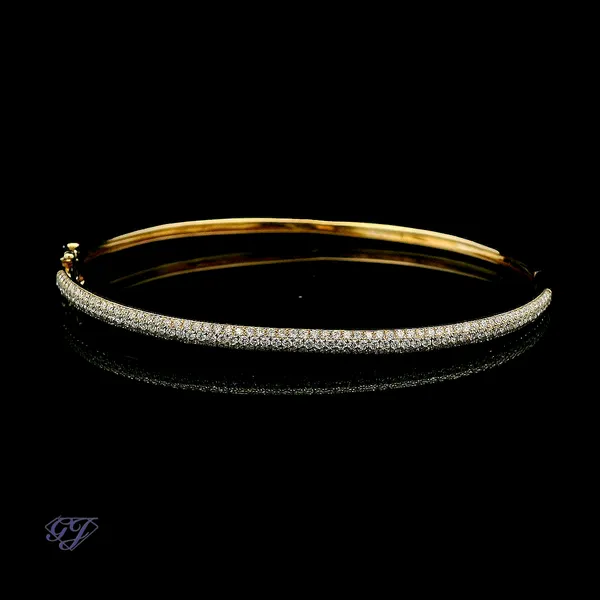 18K White Gold 1.00ctw Diamond Bangle Geneva Jewelry Riverside, CA