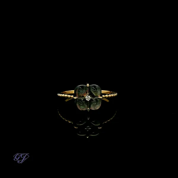 18K Yellow Gold 0.29ct Tahitian Pearl Ring Geneva Jewelry Riverside, CA