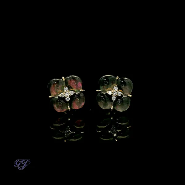 18K Yellow Gold 1.18ct Tahitian Pearl Earrings Geneva Jewelry Riverside, CA