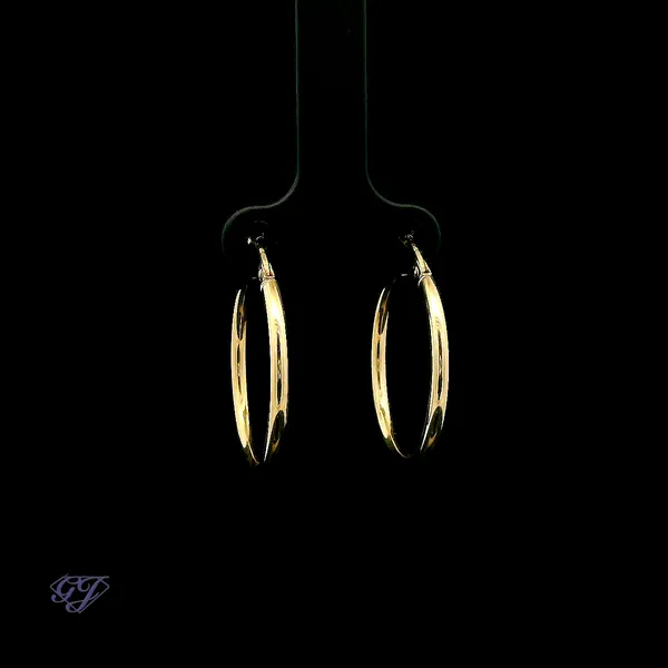 Italian 14K Medium Hoop Earrings Image 2 Geneva Jewelry Riverside, CA
