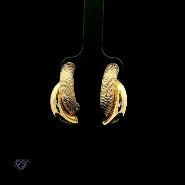 Italian 14K Fancy Stud Earrings Image 3 Geneva Jewelry Riverside, CA