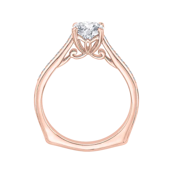 Rose Gold Round Cut Diamond Solitaire Engagement Ring Image 2 George & Company Diamond Jewelers Dickson City, PA