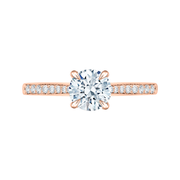 Rose Gold Round Cut Diamond Solitaire Engagement Ring George & Company Diamond Jewelers Dickson City, PA