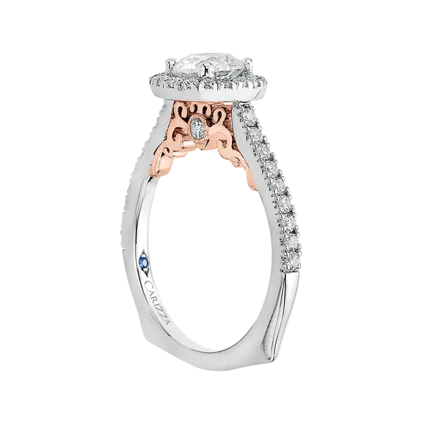 Diamond Halo Engagement Ring Image 3 George & Company Diamond Jewelers Dickson City, PA