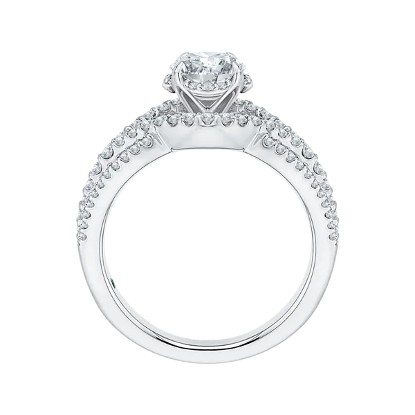 14K White Gold Round Diamond Engagement Ring Image 2 George & Company Diamond Jewelers Dickson City, PA