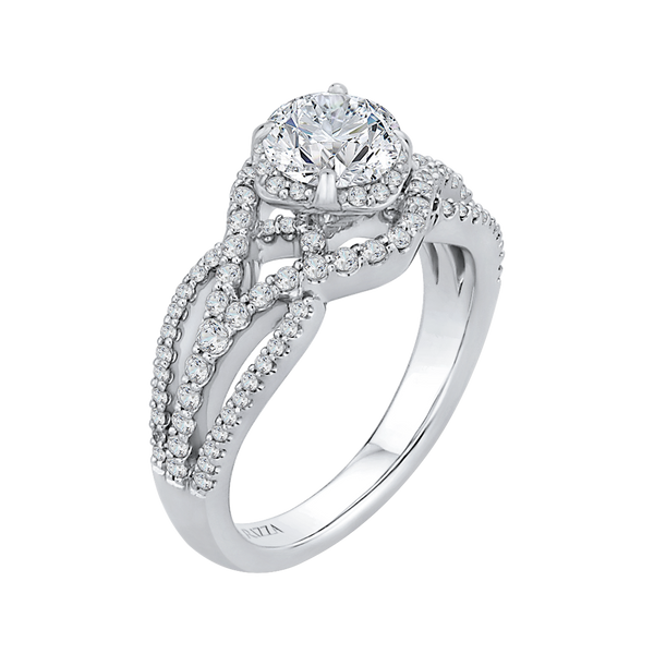 14K White Gold Round Diamond Engagement Ring Image 4 George & Company Diamond Jewelers Dickson City, PA