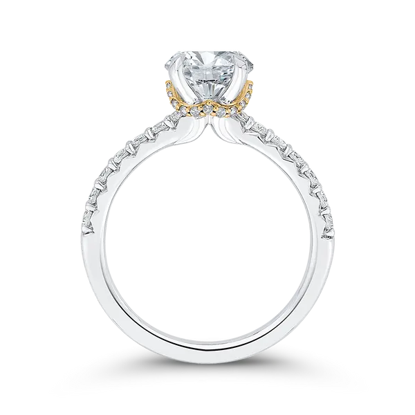 14K white Gold Round Diamond Engagement Ring Image 4 George & Company Diamond Jewelers Dickson City, PA