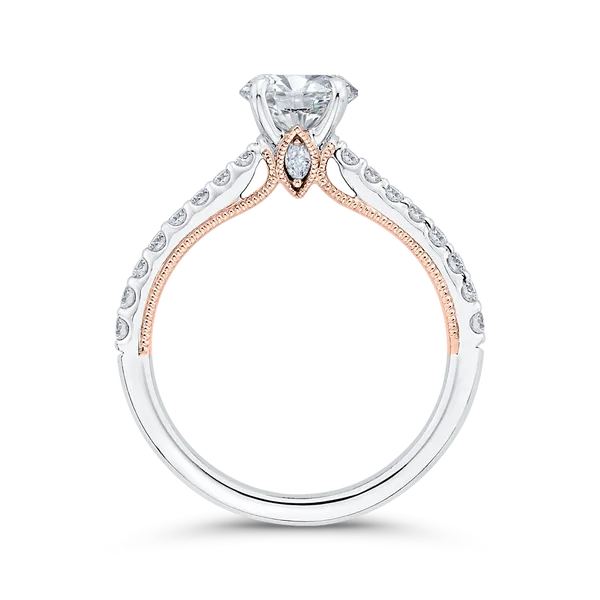 White & Rose Gold Engagement Ring George & Company Diamond Jewelers Dickson City, PA