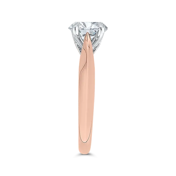 14K rose Gold Diamond Engagement Ring with white gold accents Image 3 George & Company Diamond Jewelers Dickson City, PA