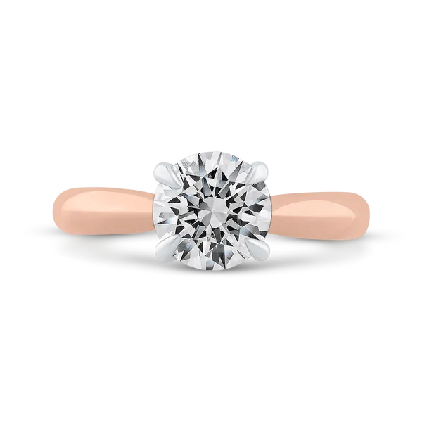 14K rose Gold Diamond Engagement Ring with white gold accents George & Company Diamond Jewelers Dickson City, PA