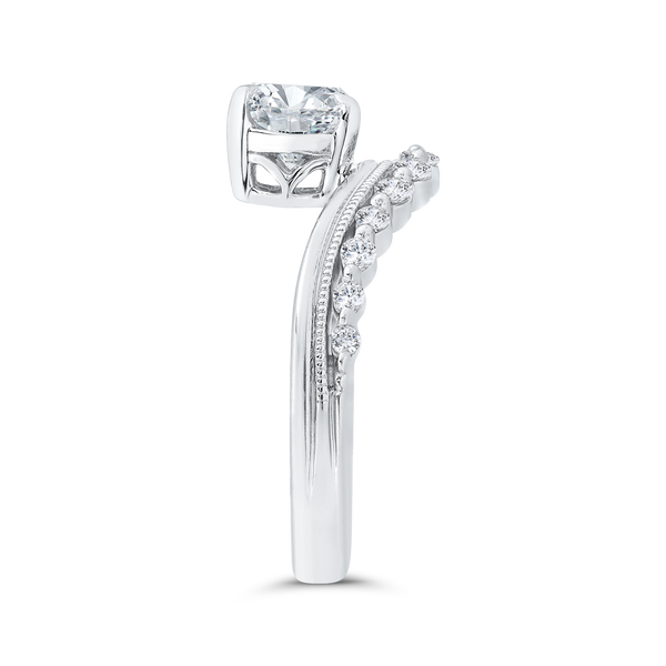 14K White Gold Oval Diamond Engagement Ring Image 3 George & Company Diamond Jewelers Dickson City, PA