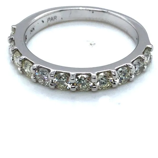 14K White Gold Diamond Shared Prong Wedding Band George & Company Diamond Jewelers Dickson City, PA