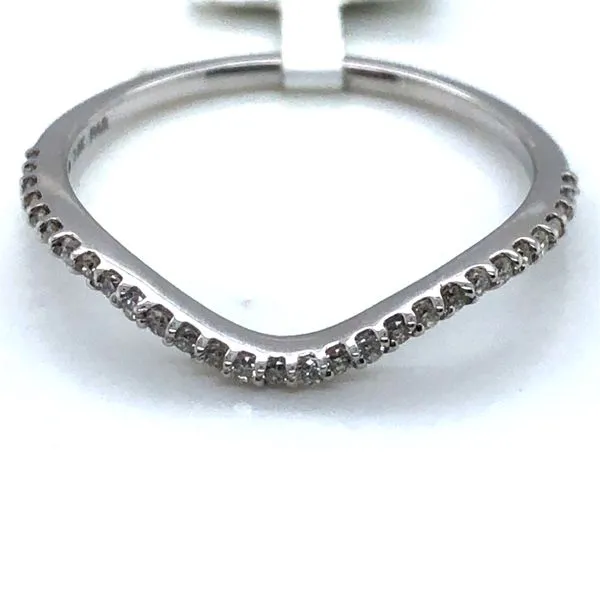 14K White Gold Diamond Contour Wedding Band George & Company Diamond Jewelers Dickson City, PA
