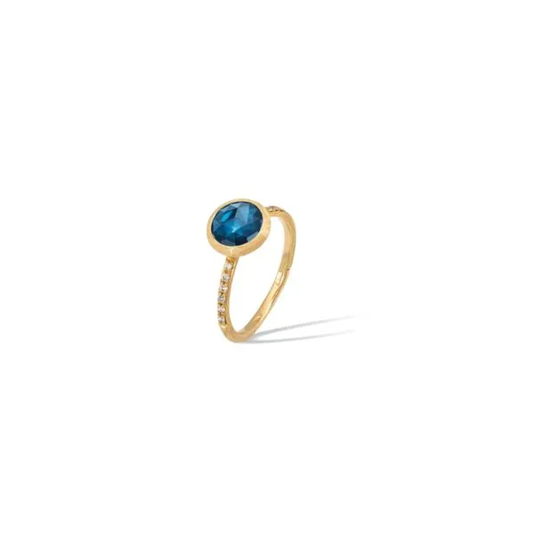 Marco Bicego® Jaipur Color Collection 18K Yellow Gold Gemstone and Diamond Stackable Ring George Press Jewelers Livingston, NJ