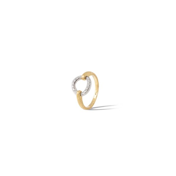 Marco Bicego® Jaipur Link Collection 18K Yellow & White Gold Flat-Link Diamond Ring George Press Jewelers Livingston, NJ
