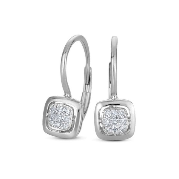 14K White Diamond Earrings George Press Jewelers Livingston, NJ