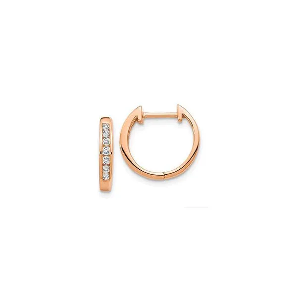 Rose Gold 14K Diamond Earrings George Press Jewelers Livingston, NJ