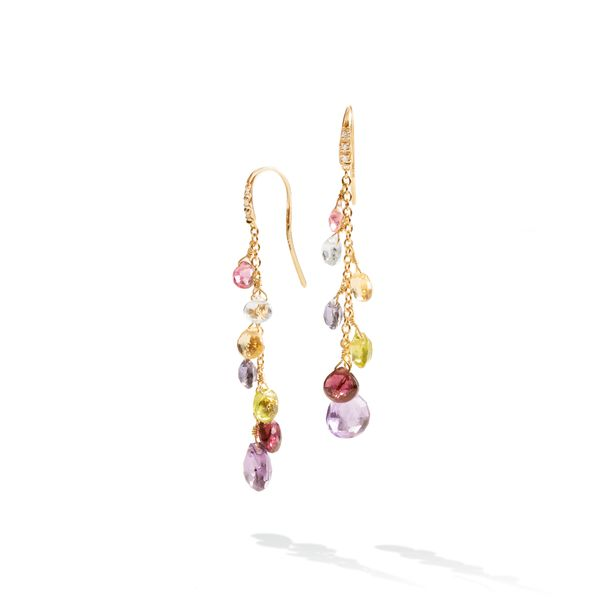 Marco Bicego® Paradise Earrings with Mixed Gemstones & Diamonds George Press Jewelers Livingston, NJ