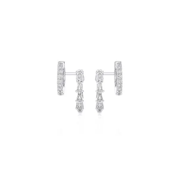 Elan White 14 Karat Small Double Hoop Earring George Press Jewelers Livingston, NJ