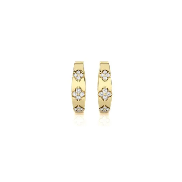 Elan14K Yellow Gold & Diamond Hoop George Press Jewelers Livingston, NJ