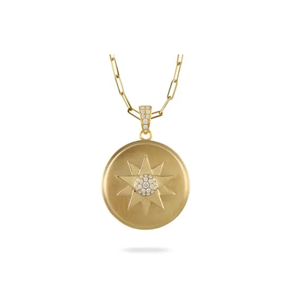 DOVES 18K Yellow Gold Star Pendant George Press Jewelers Livingston, NJ